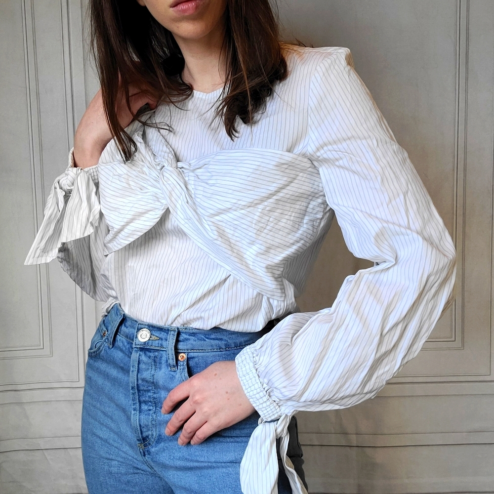 Milly Lorna Stripe Bra Blouse